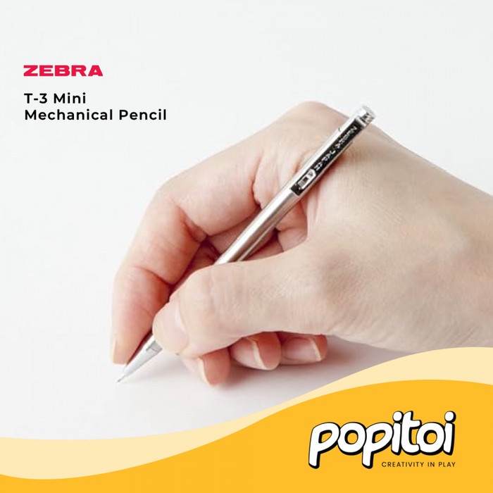 

PROMO! Zebra 4C T-3 Stainless Steel Mini Ballpoint Pen for Travel 0.7 mm Refill Pulpen
