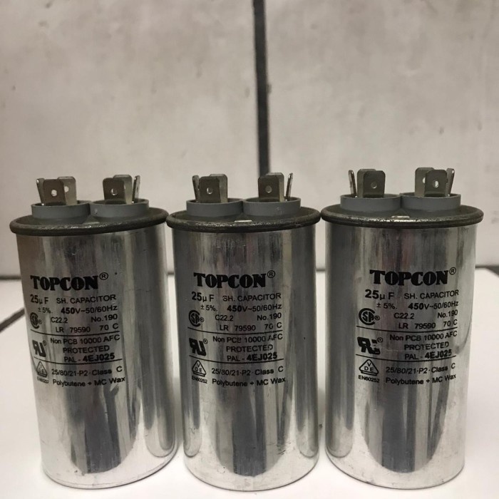 $$$$] Kapasitor Capacitor TOPCON Running 25UF 25 UF Micro 450V 450 Volt