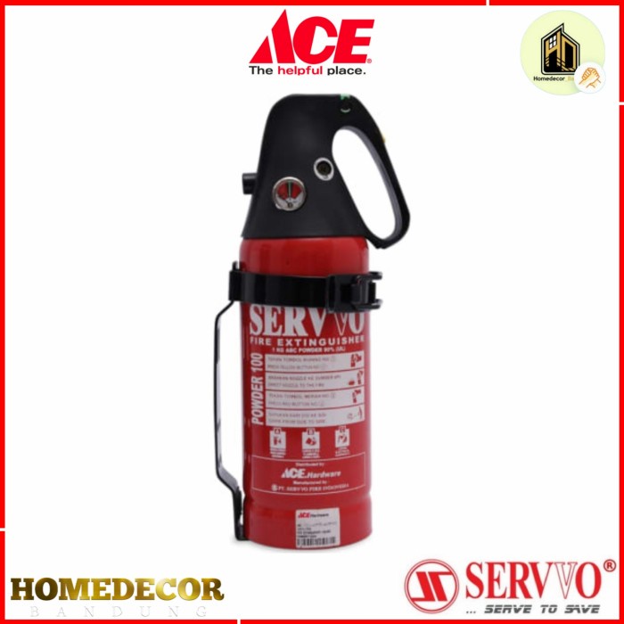 Servvo Alat Pemadam Api Abc Powder 1 Kg P100Sa / Apar Mini / Apar 1Kg