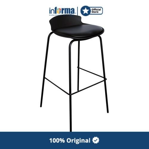 Informa Laredo Kursi Bar - Hitam