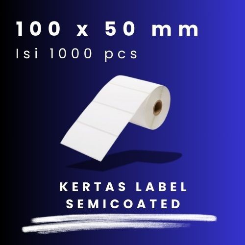 

SC 100 X 50 1" - @1000 1LINE CORE 1 INCH 100X50MM 100 X 50 MM 10X5 CM 10 X 5 CM BARCODE LABEL SEMICOAT SC SEMICOATED STICKER STIKER 1000 PCS