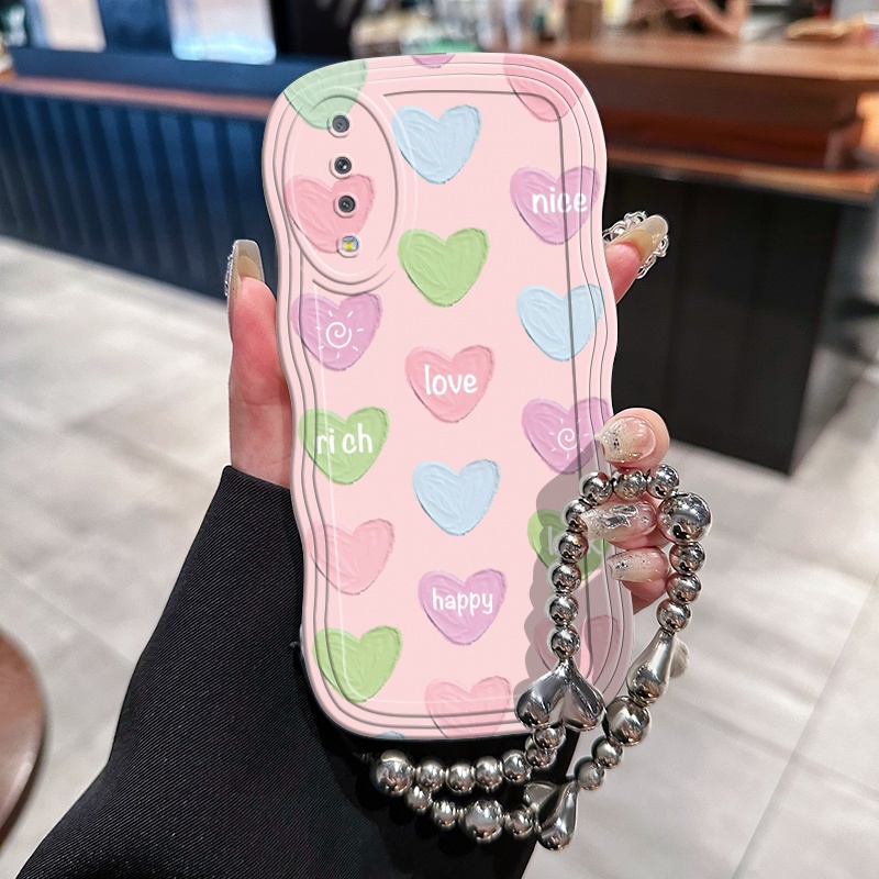 Casing Hp Untuk Samsung Galaxy A7 2018 Case Softcase Kesing ponsel Love lucu gelang pasangan silikon
