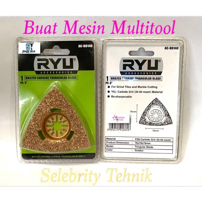 TERBARU Mata Mesin multi Oskilasi Ryu Triangular Blade 3"