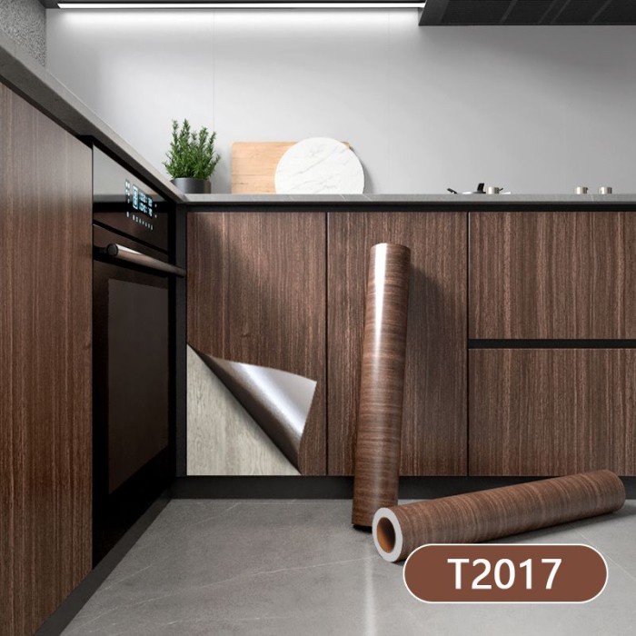 Stiker Dapur Motif Kayu Glossy - Stiker Kamar Mandi Anti air Anti Panas