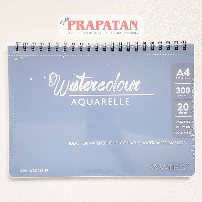 

V-Tec Spiral Watercolor Book Pad Buku Cat Air