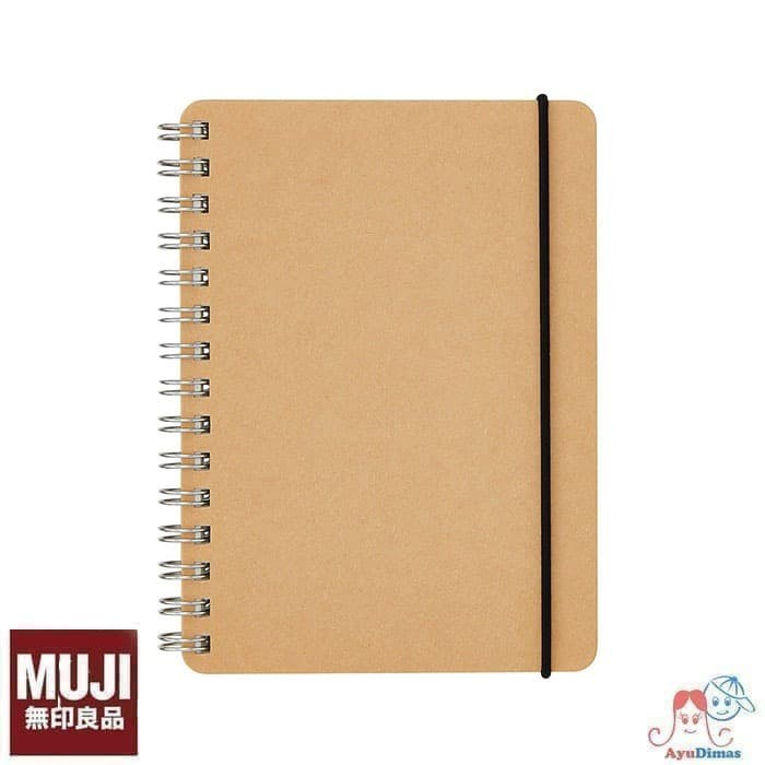 

Muji Notebook Dotted Beige With Rubber - Buku Notes / Catatan