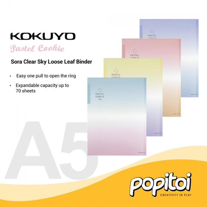 

Kokuyo Pastel Cookie Sora Clear Sky Series Loose Leaf Binder A5 B5 Note Book Buku Catatan