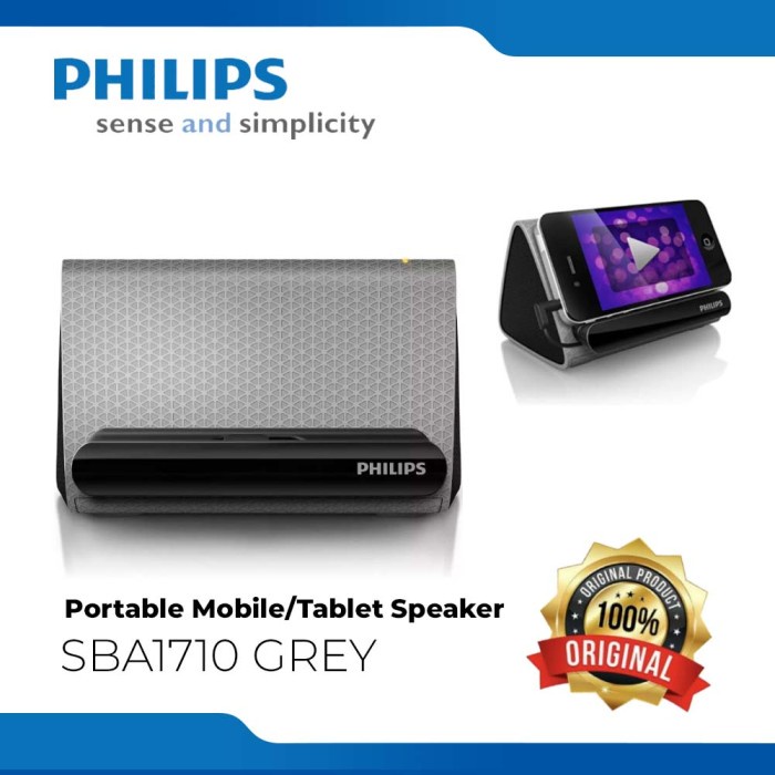 Sale Speaker Portabel Philips Sba 1710 Grey