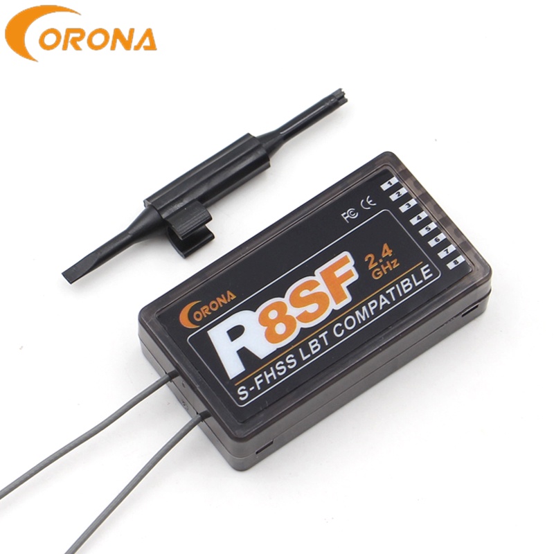 CAGA Corona 2.4G R8SF 8CH S-FHSS/FHSS Compatible Receiver Used for FUTABA S-FHSS T6J T6K T8J T10J 14