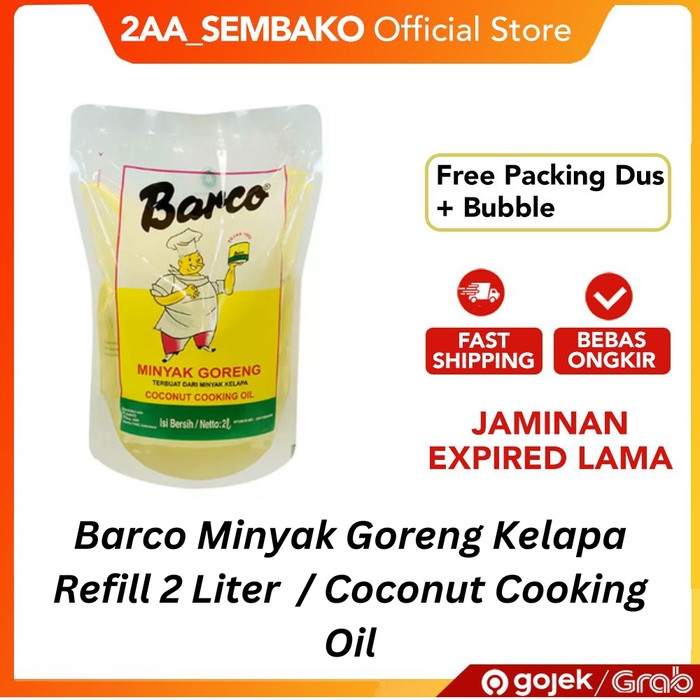 

TERLARIS Barco Minyak Goreng Kelapa Halal Refill 2 Liter / Coconut Cooking Oil