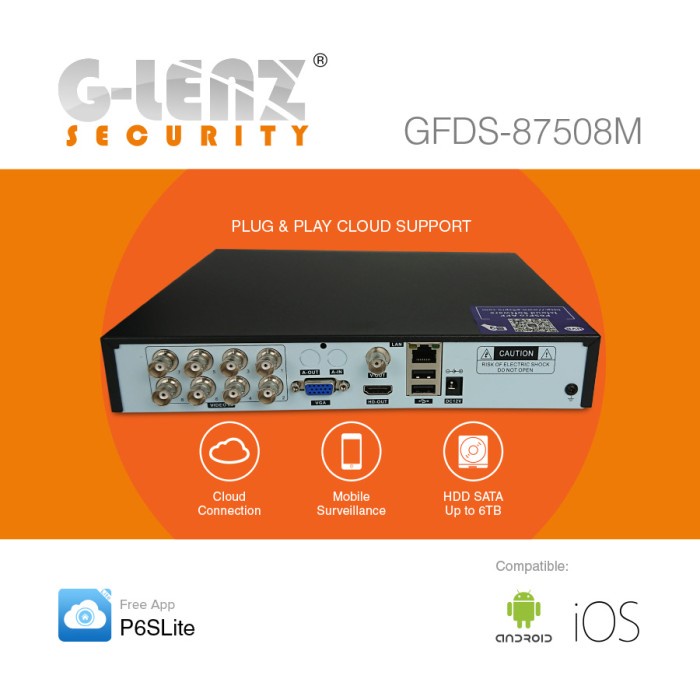 Glenz Cctv Dvr 8Ch 5Mp - Gfds 87508M (5Mp)