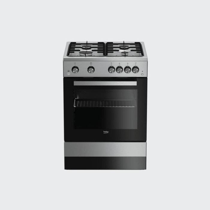 KOMPOR GAS OVEN BEKO 4 TUNGKU FSGT61121DXL STAINLESS STEEL