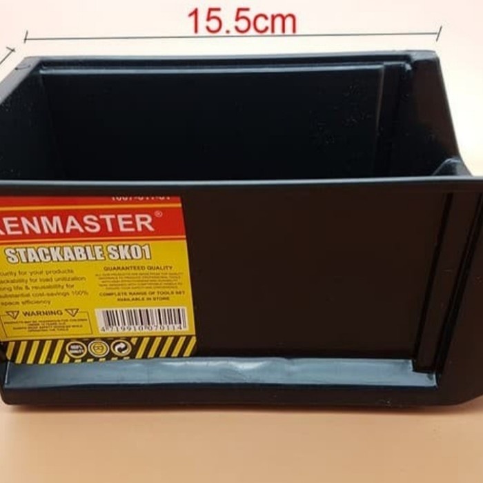 RAUK BAUT HITAM SK01/KOTAK TEMPAT RAK PLASTIK BAUT STACKABLE/KOTAK