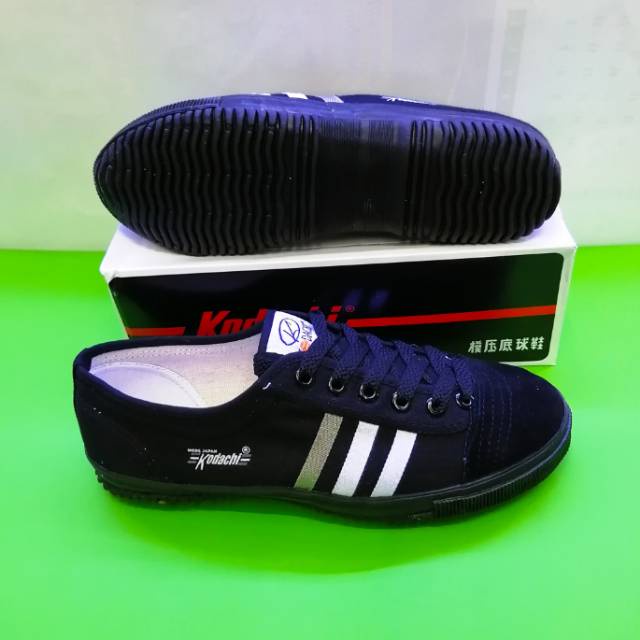 Awet Kodachi 8111 Sepatu Kodaci Capung Jadul Classic Pria Hitam Polos Tali Size 37 Sd 43 Keren