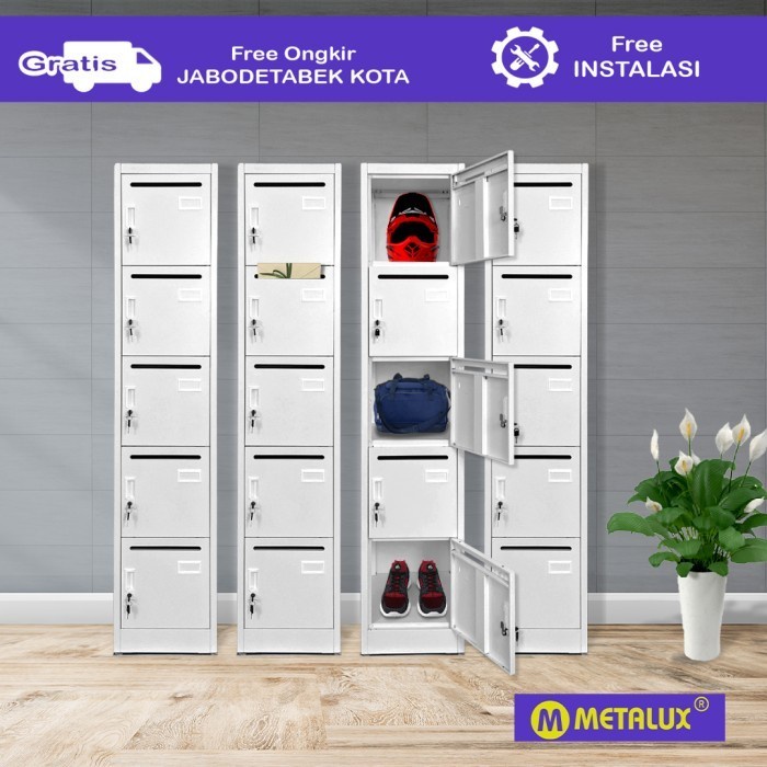 

Metalux Kama V - Loker Besi 5 Pintu Metal Locker Mail Box