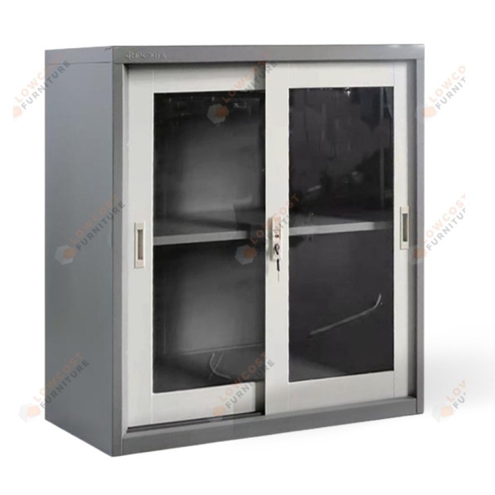 

Lemari Arsip Kantor Besi Half 1/2 Pintu Ayun Kaca Warna Kombinasi