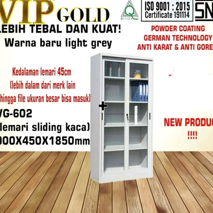 

Lemari Arsip Sliding Kaca Vip Gold Free Ongkir Untuk Wilayah Jaktang