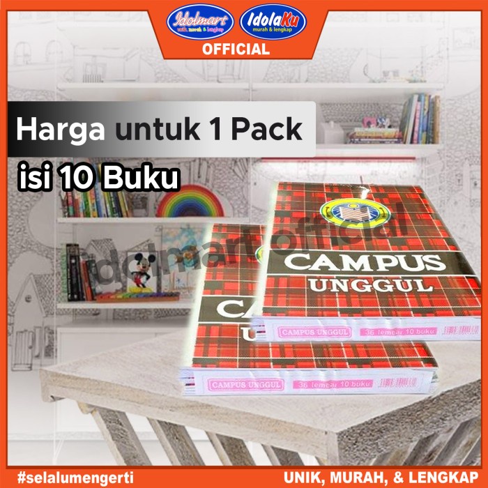 

Idolmart Buku Tulis Campus Unggul Isi 36 Lembar Buku Tulis Sekolah Box