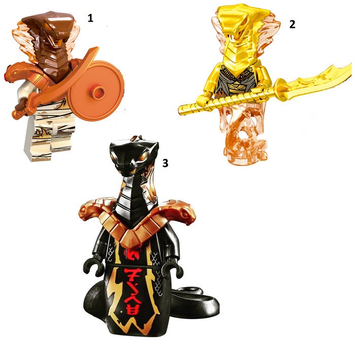 Ninjago Brown Gold Golden Pyro Snake Snakes Ular Action Mini Figure Minifig Brick