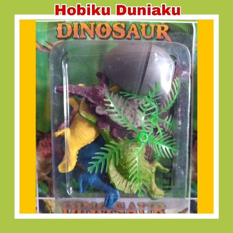 Disc 1 Set Mainan Anak Dinosaurus Mainan Diy Dino Set Pohon Telor