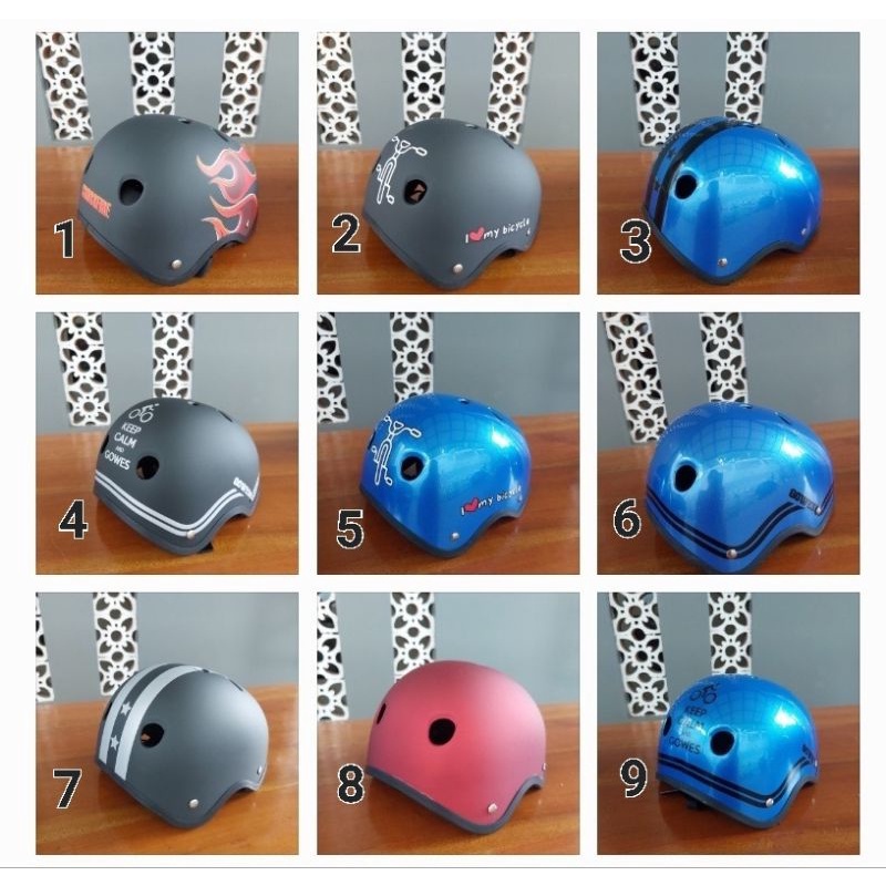 Discount Helm Sepeda Gowes Batok Motif Polos Mtb Downhill Bmx Jersey Celana Polygon Hitam Bicycle