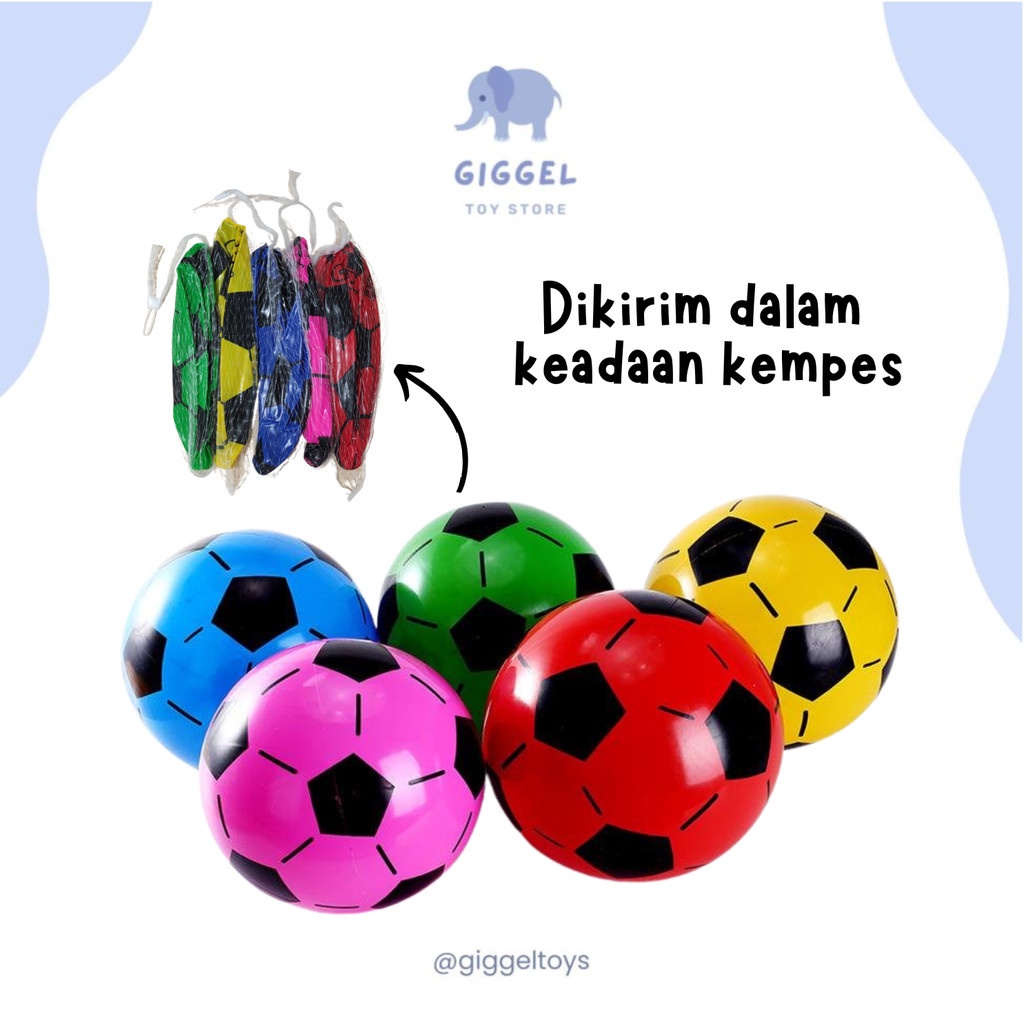 Terfavorit  [ Giggel ] Mainan Anak Bola Karet / Bola Kaki / Bola Karet / Bola Futsal / Bola Sepak