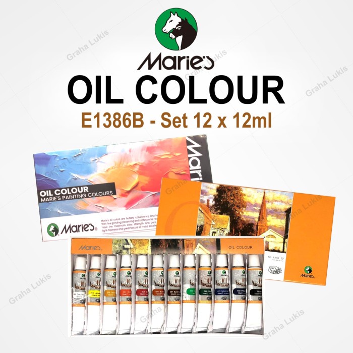 

Sale Cat Minyak Maries Oil Color Set 12 E-1386B