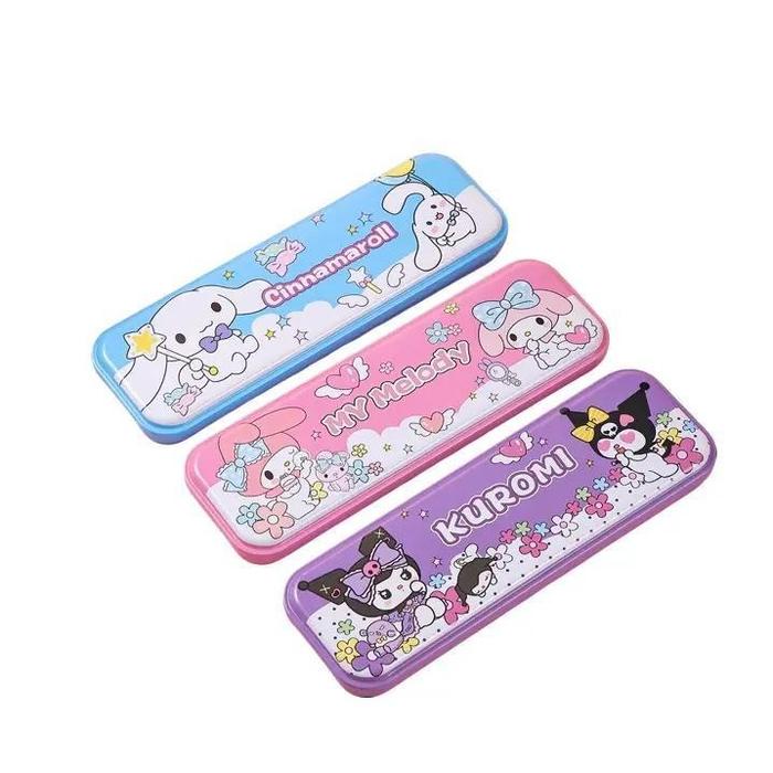 

Gift set Alat Tulis Sekolah 9 in 1 sanrio - Alat Tulis Pensil Gunting Sanrio kuromi / melody -