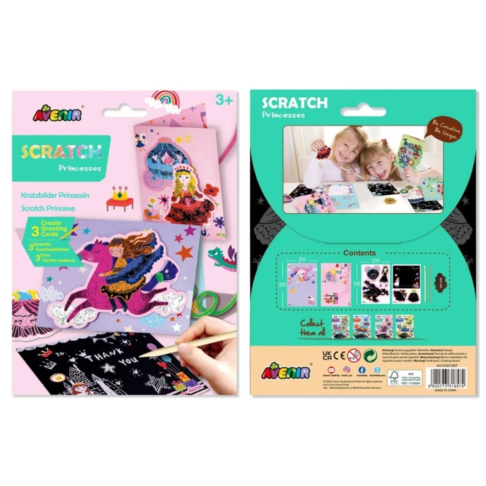 

Mainan Kreatif Scratch Greeting Card Princess atau Dino Kartu Ucapan