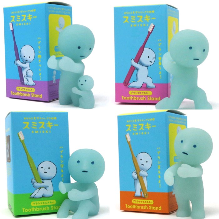 

Smiski Toothbrush Stand Figure Glow In The Dark Doll Tempat Sikat Gigi