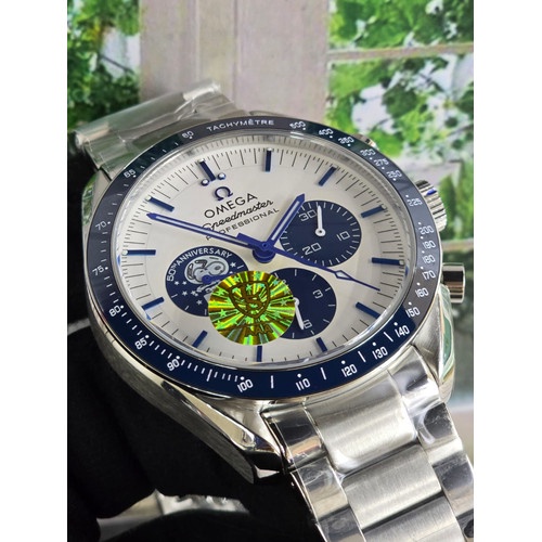 JUAL Jam Tangan Chrono Aktif Pria Rantai Stainless Premium / Jam Tangan Cowok Speed Master Komplit T