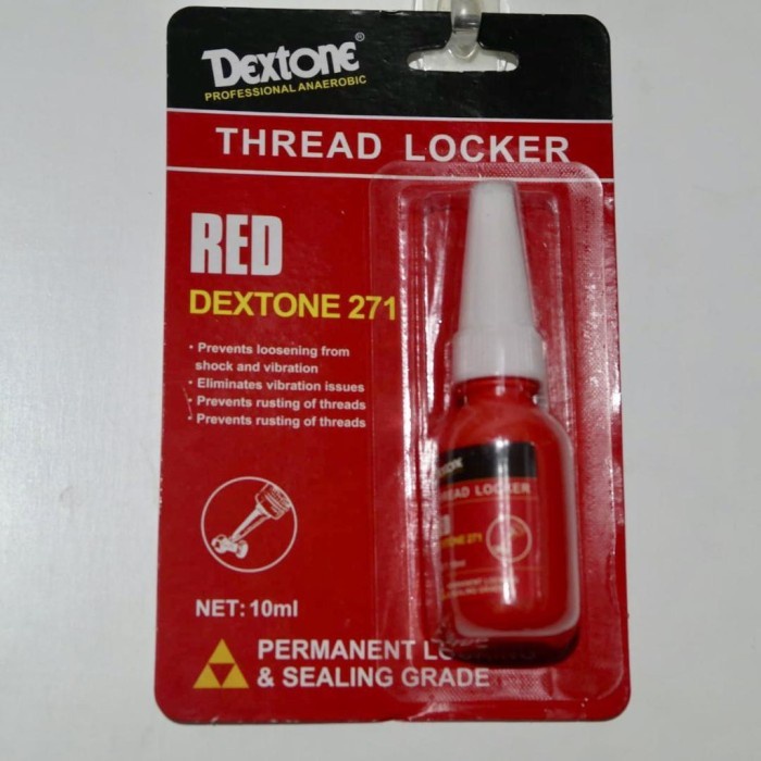 Flashshow Dextone Red Thread Locker 271 Lem Baut ThreadLock permanen
