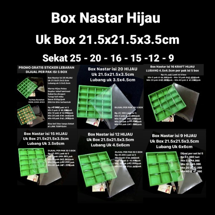 

Flashshow Box Nastar HIJAU Uk 21.5x21.5x3.5cm