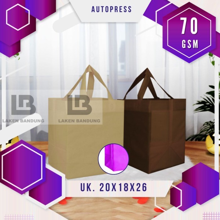 

Flashshow Tas Box Spunbond Goodie Bag AUTOPRESS 20x18x26 Souvenir Promosi Murah