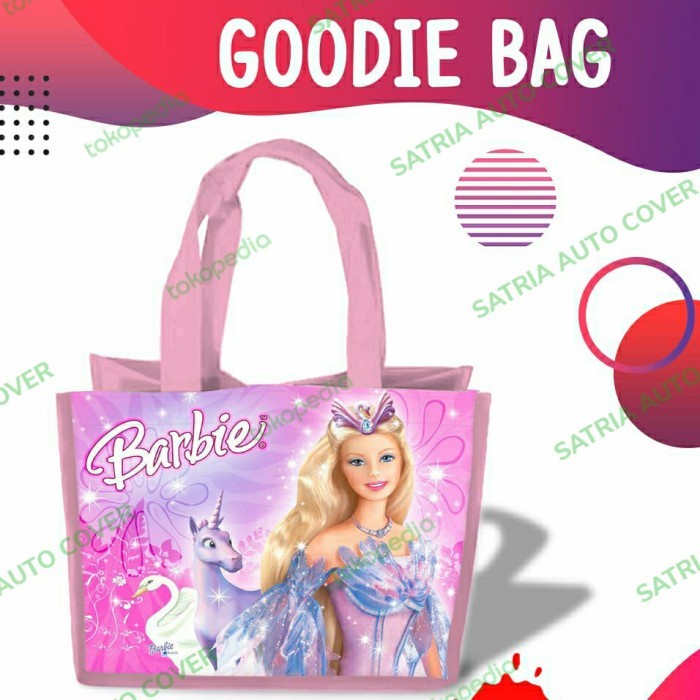 

Flashshow tas goodie bag ulang tahun Barbie uk 25*12*20