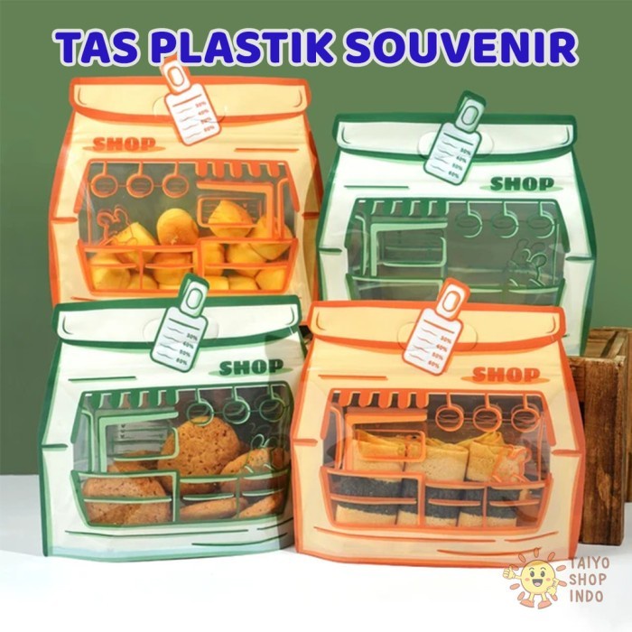 

Flashshow TAIYO Tas Plastik Souvenir Ziplock Bingkisan Hampers Snack Hadiah Pesta Ulang Tahun Goodie