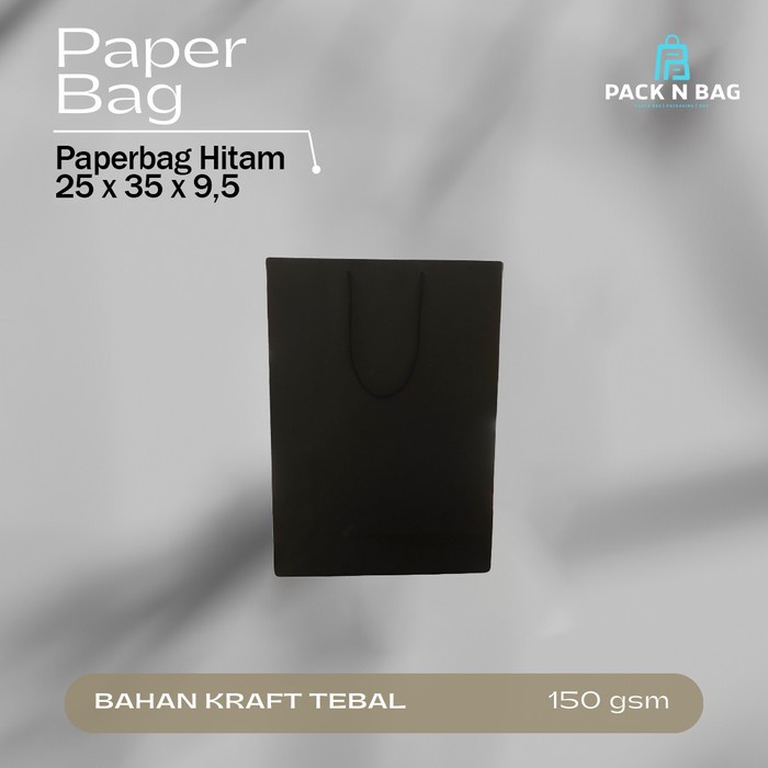 

Flashshow Paperbag hitam 25x35 bahan tebal 150gsm