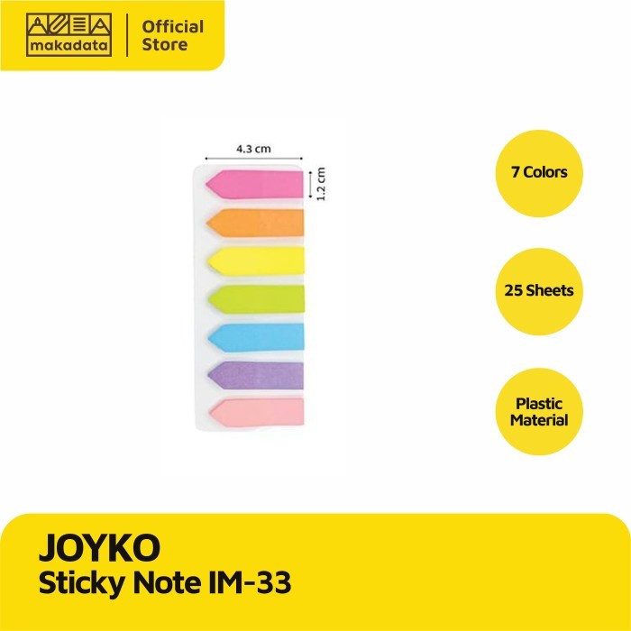 

Flashshow MEMO STICKY NOTE INDEX & MARK / PENANDA / PEMBATAS KERTAS IM-33 JOYKO