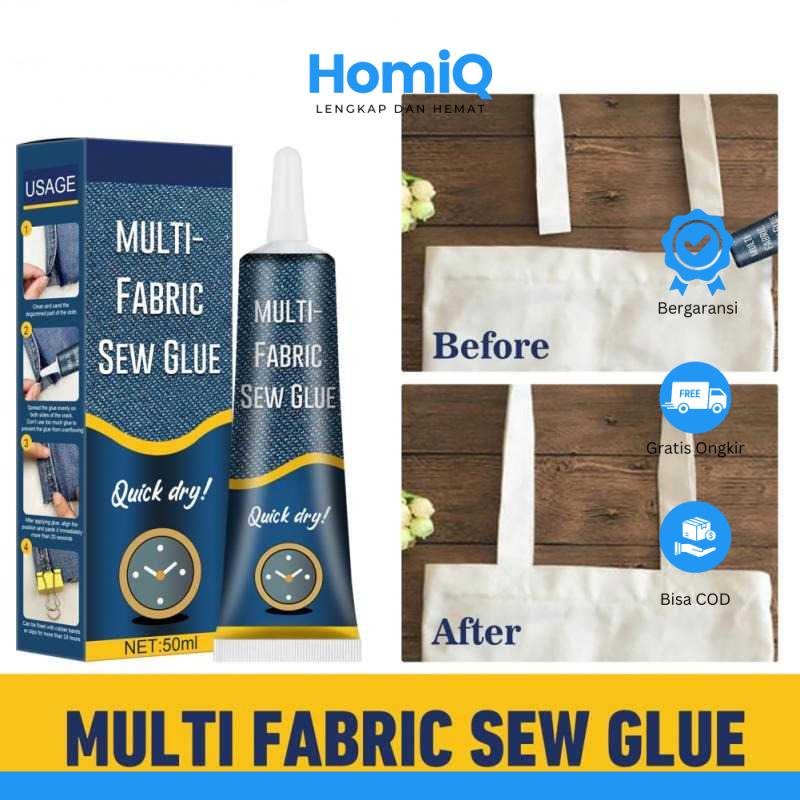 

HomiQ Jue-Fish Cairan Liquid Lem Perekat Kain Kulit Sew Glue 50ml - N256