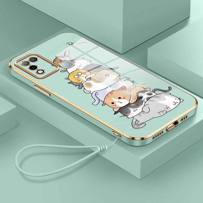 Casing Hp Untuk Infinix Hot 9 Play Hot 10 Play Hot 11 Play Case Casing pola Kucing Kasing HP Kesing 