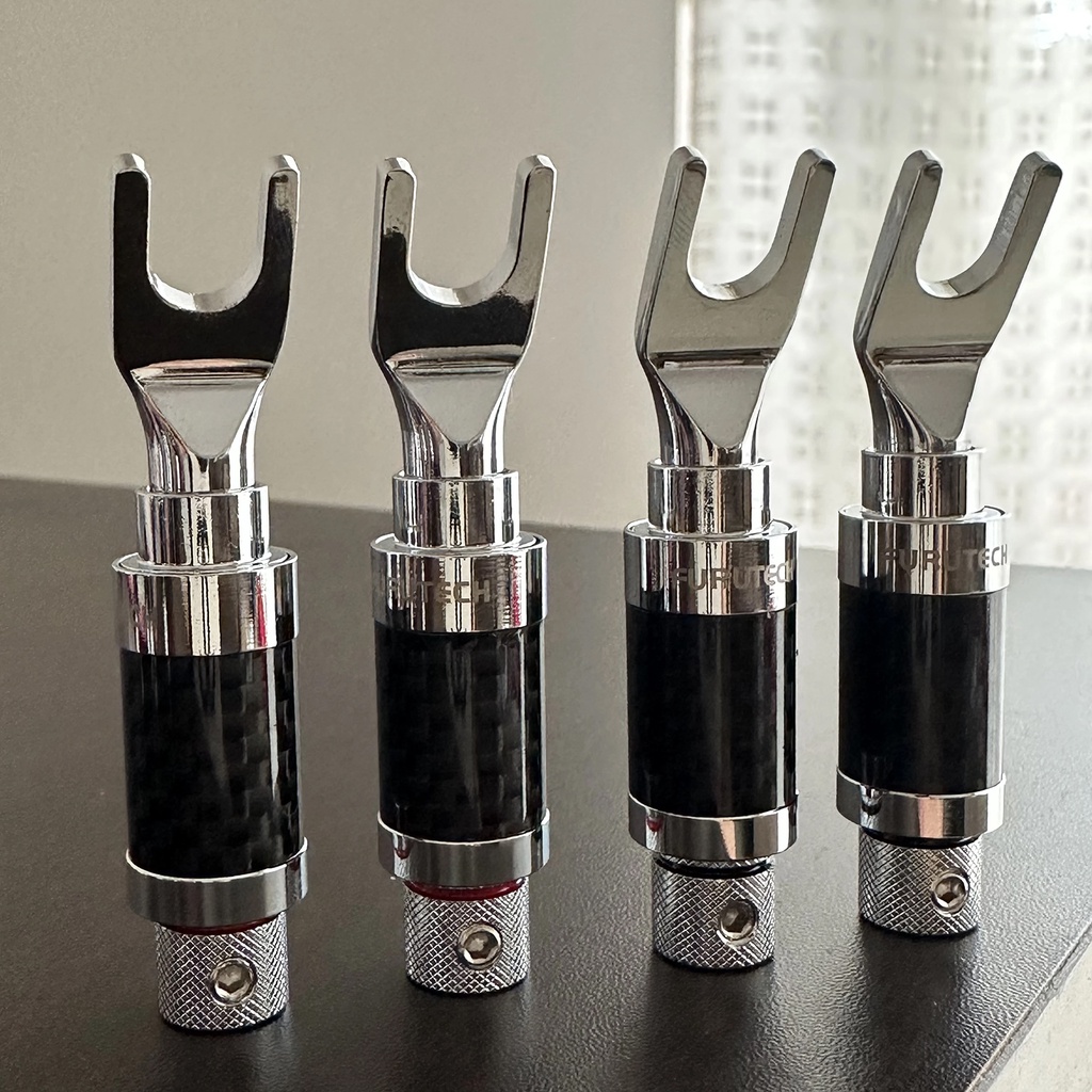 CAUD FURUTECH Y Spade Jack Fork Adapter Hifi Y Plug U/Y Spade Banana Plugs Speaker Cable Audio Conne