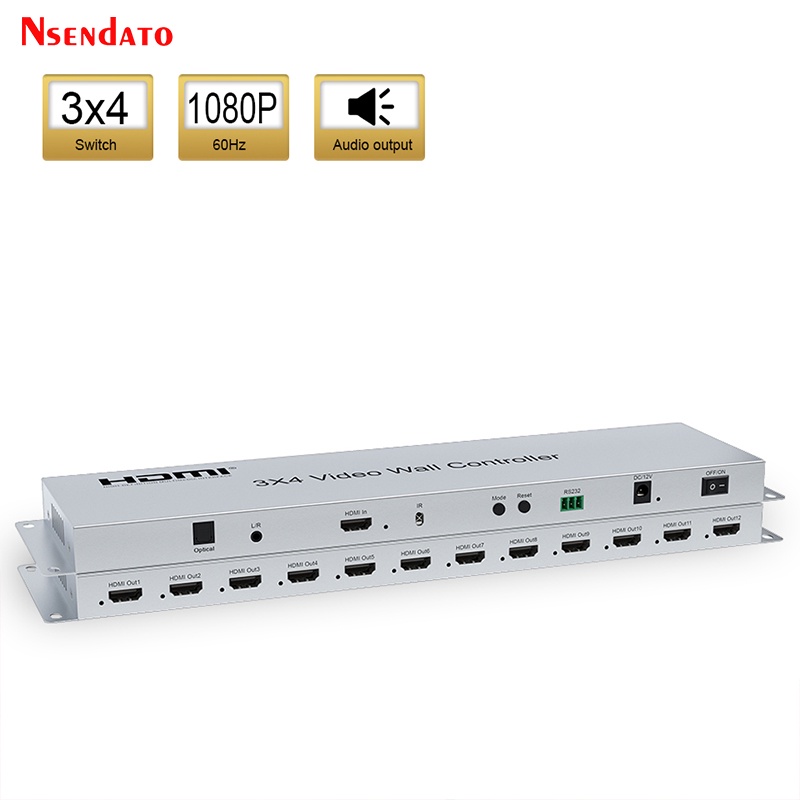 MCC 3x4 Video Wall Controller 2x2 2x3 3x3 2x4 1x5 5x2 1x6 6x2 HDMI TV Wall Video Wall Stitching Proc