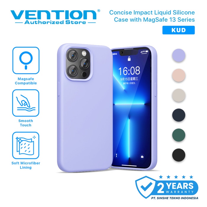 KODE D Vention Casing iPhone 13 Mini Pro Max Magnetic Magsafe Liquid Silicone Case
