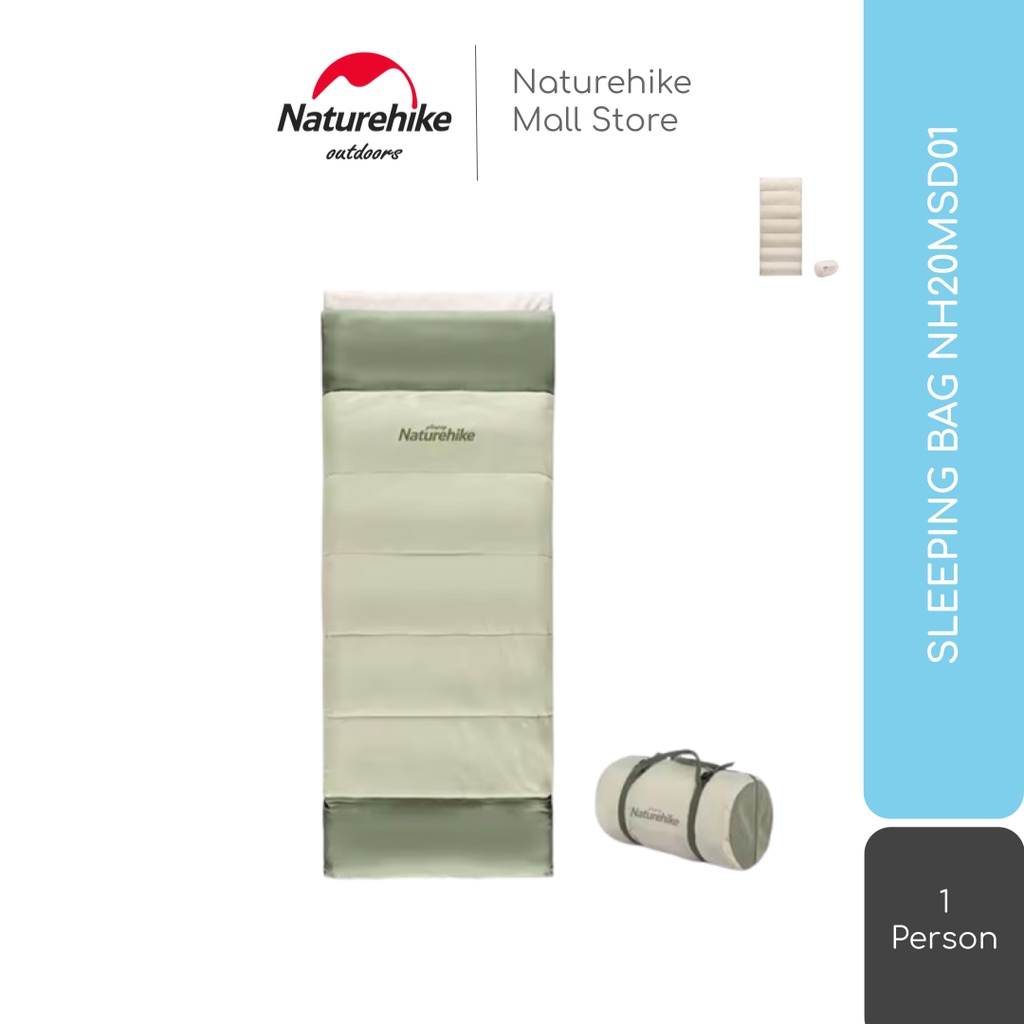 SLEEPING BAG COTTON CAMPING E200 KANTONG TIDUR NATUREHIKE NH20MSD01
