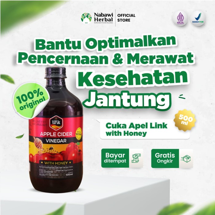 

LINK - Cuka Apel Organik Premium - Apple Cider Vinegar With Mother 500ml