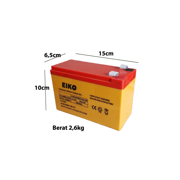 TERBARU EIKO Battery Sprayer 12V 10ah ORIGINAL /aki sprayer