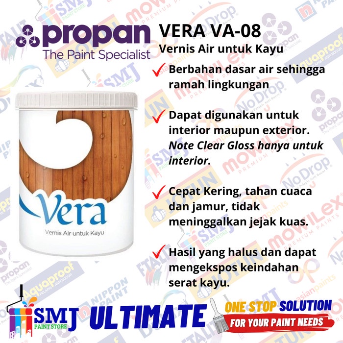 TERBARU WATERBASED WOOD STAIN PROPAN VERA VA-08 0.8 L