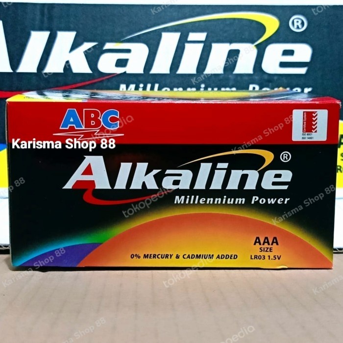 BATRE ALKALINE AAA ISI 24 PCS/ BATERAI / BATTERY / BATU ABC A3 KODE 928