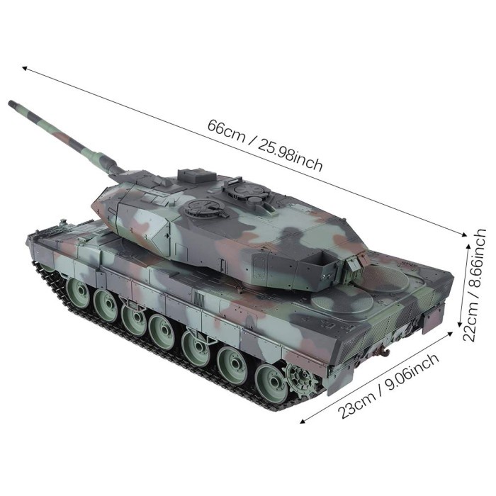 Henglong RC German Leopard 2A6 Tank 1/16 Remote Control 2.4GHz