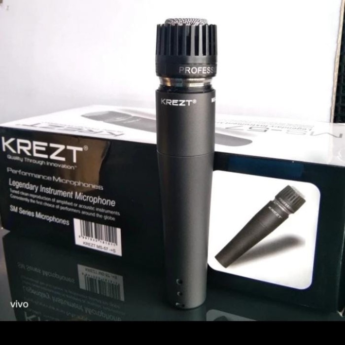 MIC KABEL MS57 KREZT ORIGINAL - MIC KABEL UNTUK MIC KENDANG DAN MIC INSTRUMENT MERK KREZT ORIGINAL